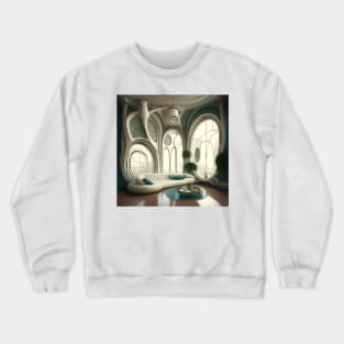[AI Art] My future living room, Art Nouveau Style Crewneck Sweatshirt